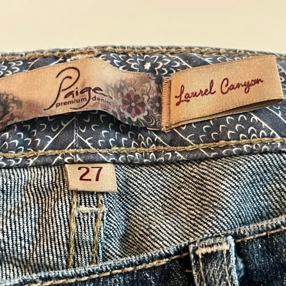 PAIGE Laurel Canyon Low Rise Bootcut Jeans Size 27 Y2K - Picture 8 of 15